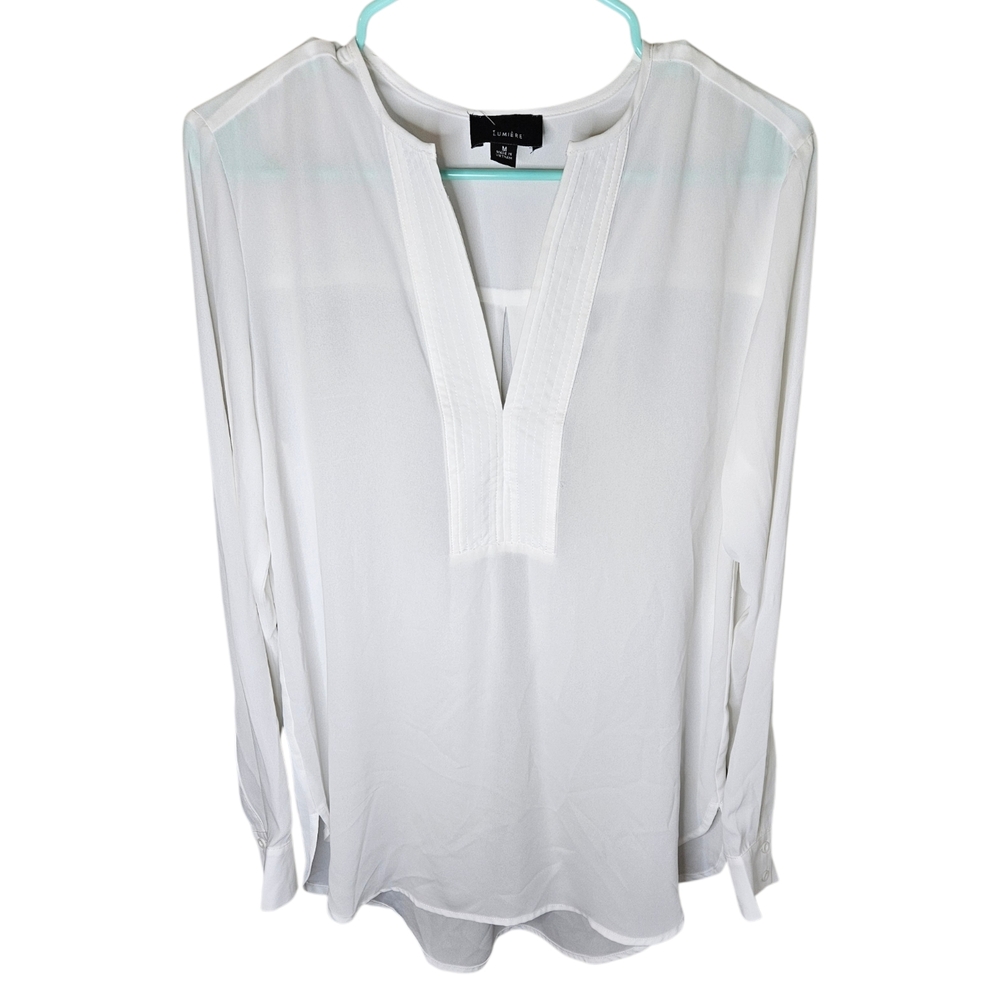 🟢Lumiere White Women's Top